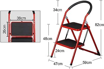 2 step steel ladder