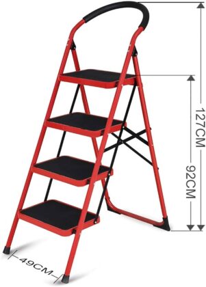 4 steps steel ladder