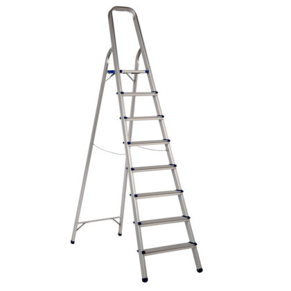 8 steps house hold aluminium ladder