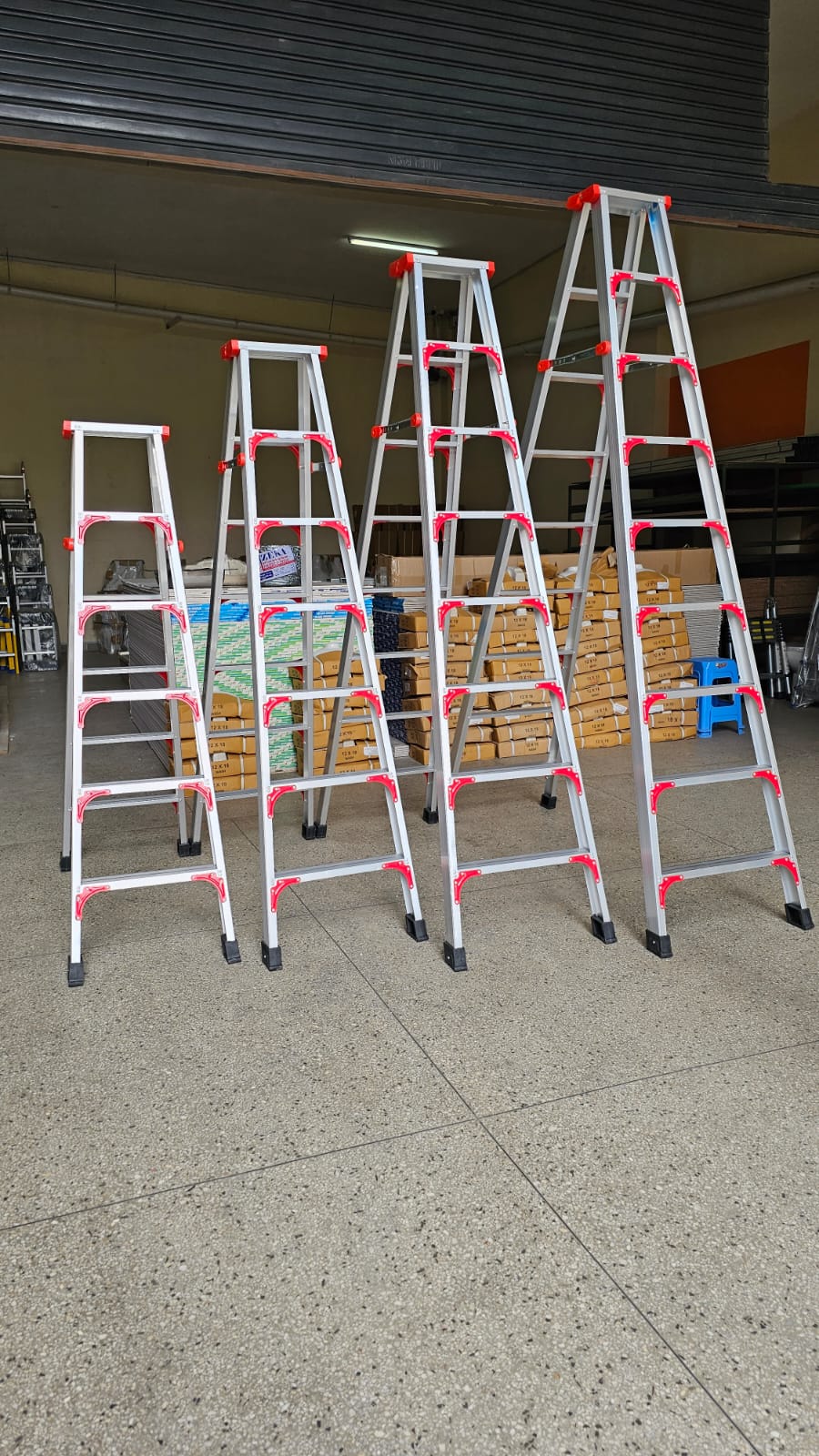 aluminium double step ladder