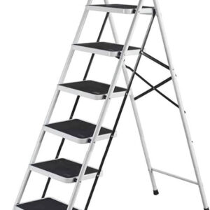 6 step heavy duty steel ladder