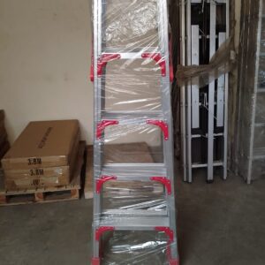 4 step double sided aluminum ladder