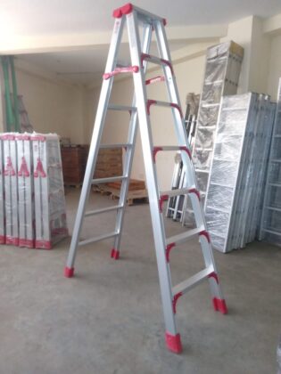 6 step double sided aluminum ladder