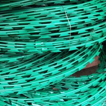450mm green razor wire