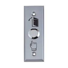 slim metallic exit button